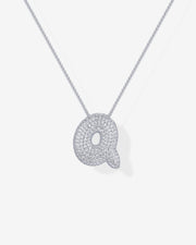 Sparkling Bubble Letter Pendant Necklace – view 97