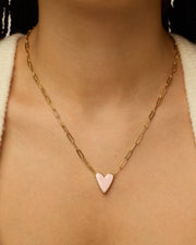 Enamel Heart Pendant Necklace – view 11
