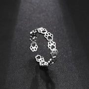 Adjustable Paw Print Ring â€“ Made of Stainless Steel – view 2