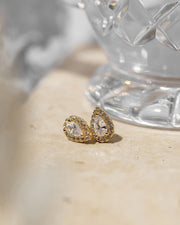 Pear Halo StudsEarrings – view 5