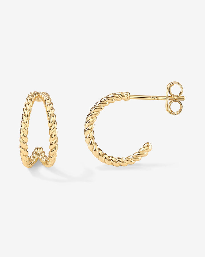 Double Twisted Rope HuggiesEarrings
