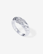 Cubic Zirconia Croissant Ring – view 12