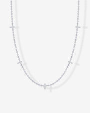 Tiny Cross Station Necklace – view 2