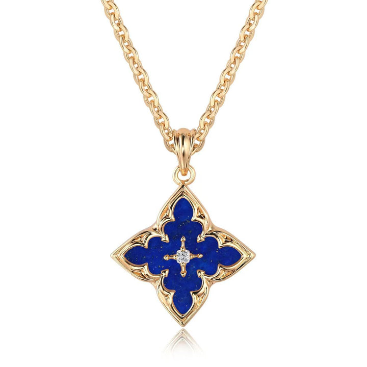 White Clover Pendant Necklace | Gold – view 2