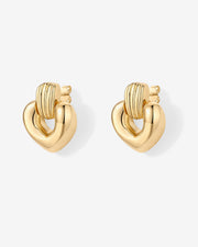 Mini Heart Door Knocker Earrings – view 5