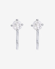 Solitaire Half Hoop HuggieEarrings – view 10