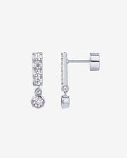Bar Bezel Drop Shimmer ScrewbacksEarrings – view 2