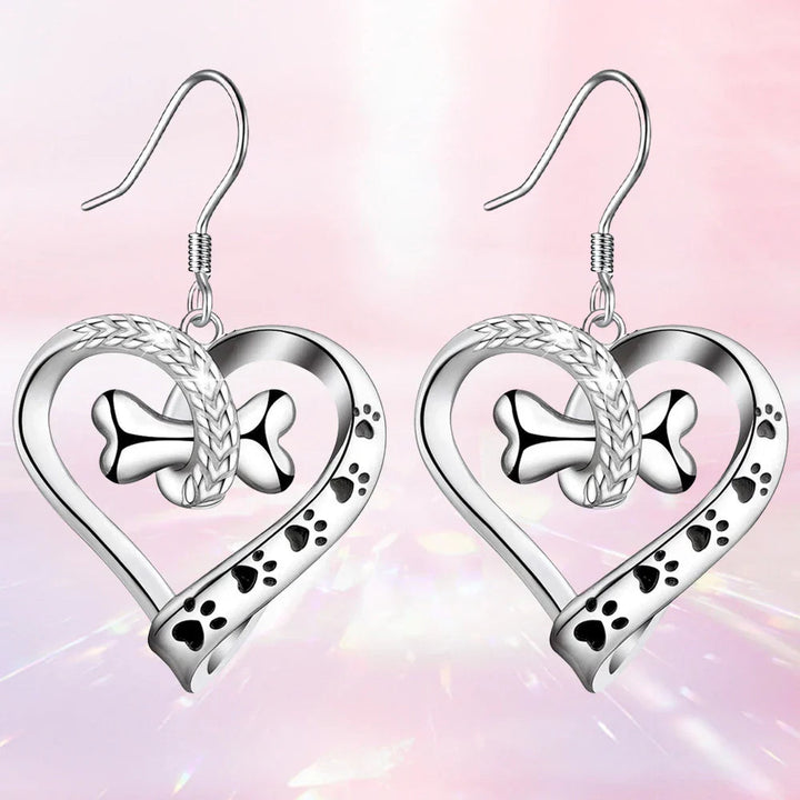 2-Piece Jewelry Set with Paw, Heart & Bone Charms – view 2
