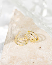 Vermeil Echo HoopsEarrings – view 3