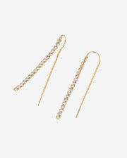 Cubic Zirconia Threader Earrings – view 5