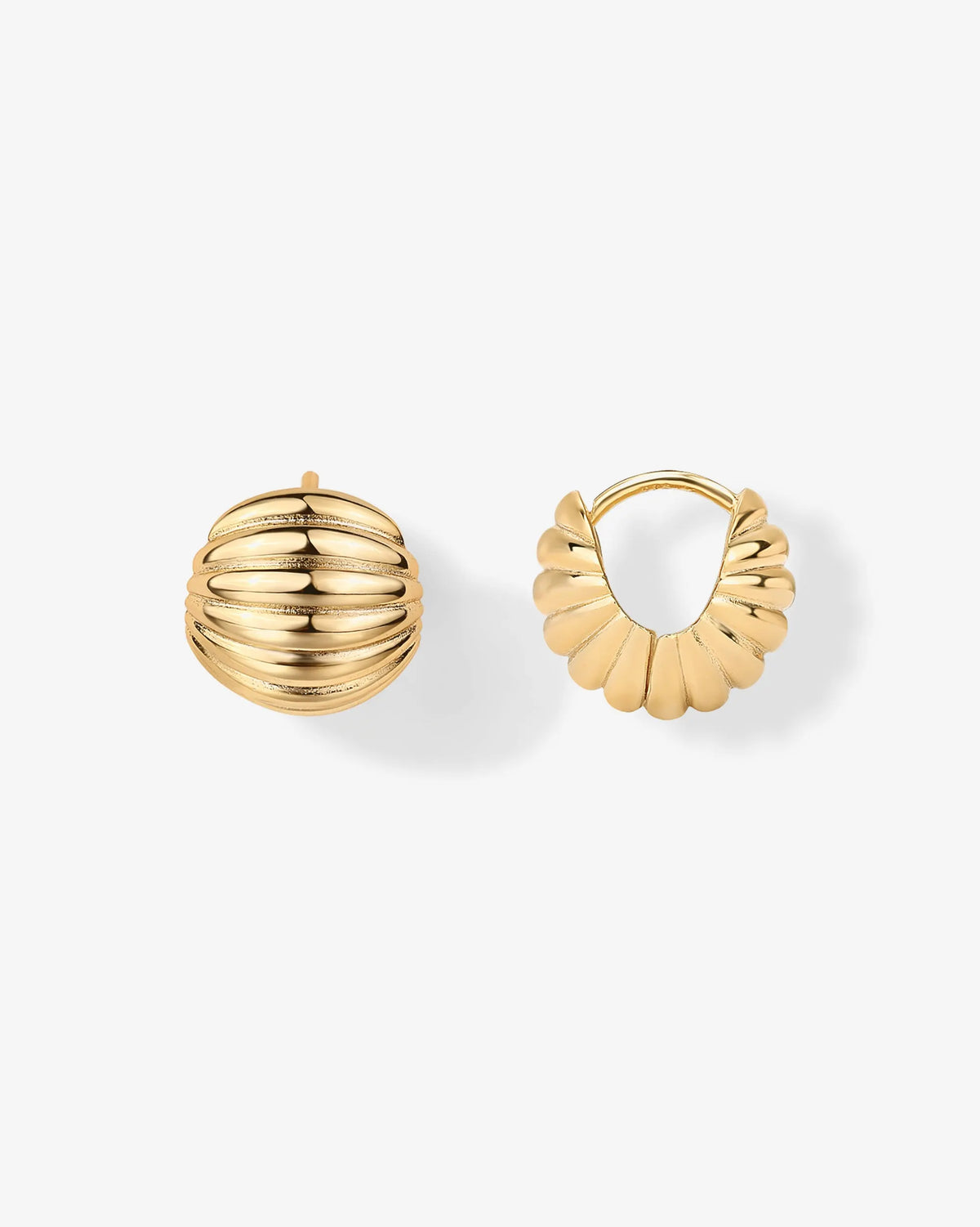 Ribbed Serena HoopsEarrings