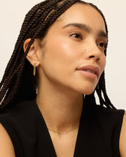 Cubic Zirconia Chained Earrings – view 5