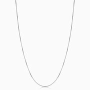 Bodega Box Necklace | White Gold