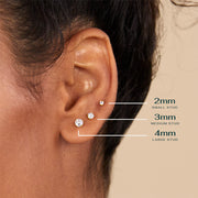 Cubic Zirconia Flat Back StudsEarrings – view 24