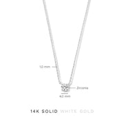 Cléa Stone Necklace | White Gold – view 9