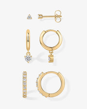 Ear Stack CZ Earring Trio – view 2
