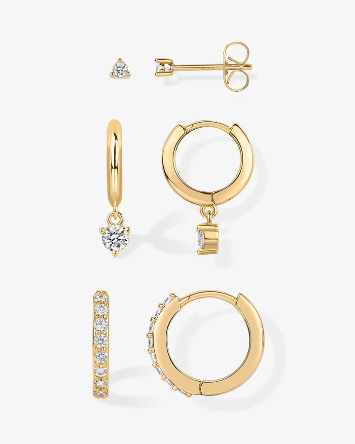 Ear Stack CZ Earring Trio – view 2