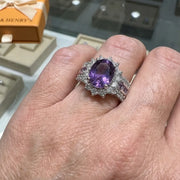 Amethyne Twilight Crown Ring | White Gold – view 2