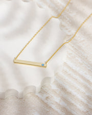 Horizontal Birthstone Bar Necklace – view 27
