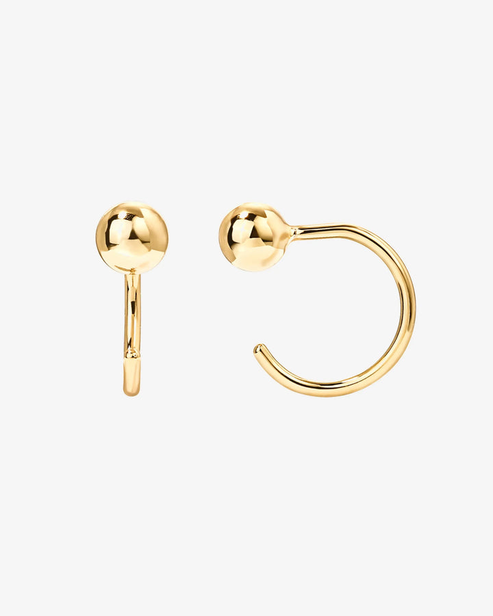 Ball Half Hoop HuggieEarrings
