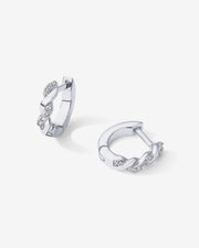 Twisted Cubic Zirconia HuggiesEarrings – view 21