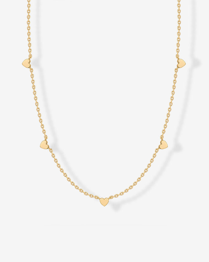 Tiny Heart Station Necklace