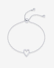 Heart Duo Charm Solitaire Bracelet – view 9