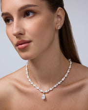 Pear Drop Tennis Necklace – view 4