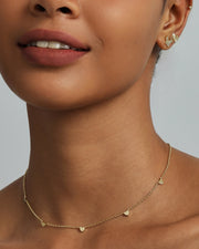 Tiny Heart Station Necklace – view 4