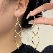 Spiral Dangle Earrings | Gold – view 2