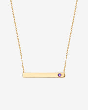Horizontal Birthstone Bar Necklace – view 2