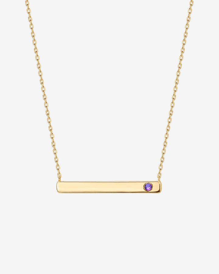 Horizontal Birthstone Bar Necklace – view 2