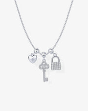 Lock and Key Charm Necklace – view 2