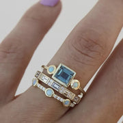 Timeless Azure Ring Set | Gold – view 2