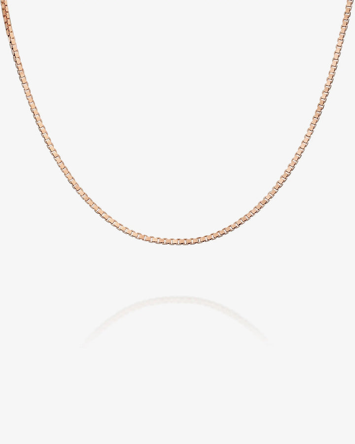 Stackable Mini Square Box Chain Necklace – view 2