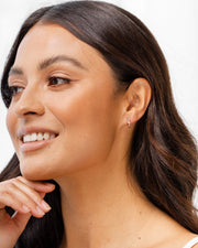 Twisted Cubic Zirconia HuggiesEarrings – view 11