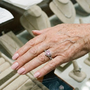 Amour Twist Halo Ring | White Gold – view 2