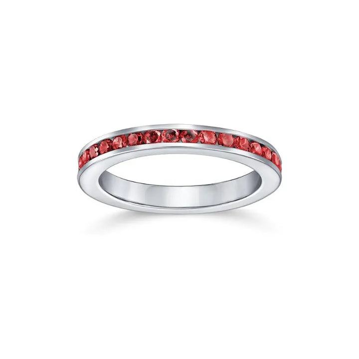 Ruby Eternity Band Ring | White Gold – view 2