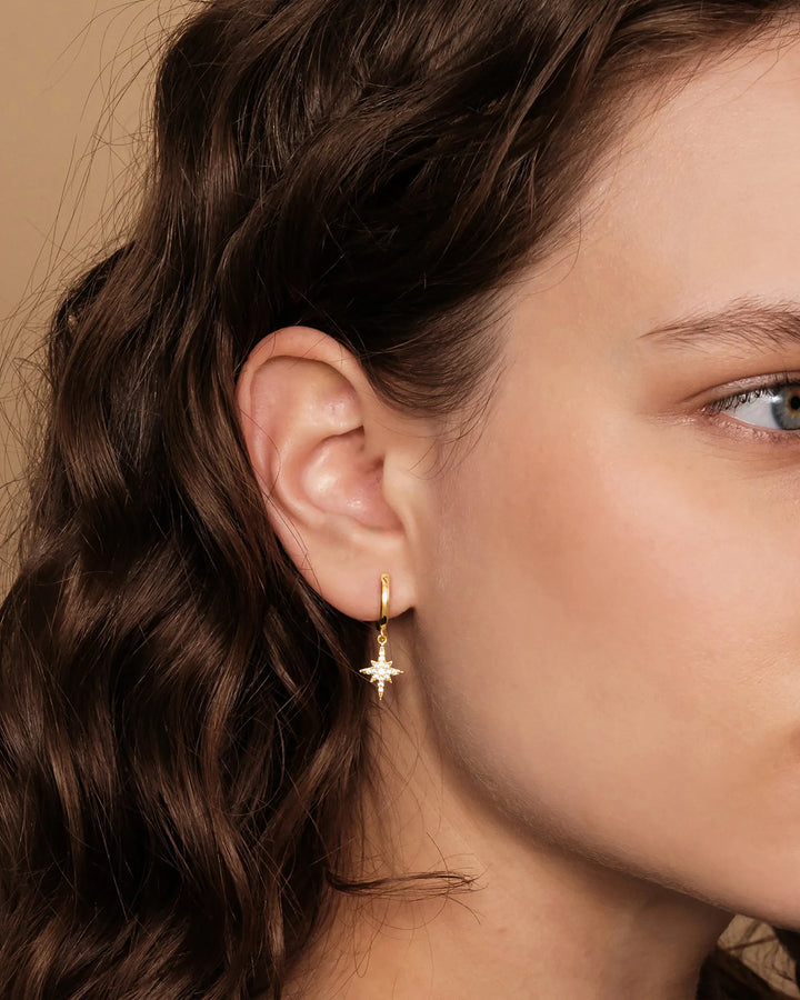 Vermeil Celestial HuggiesEarrings – view 2