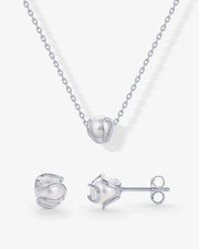Freshwater Pearl Necklace and Stud Set – view 2