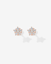 Shinny Flower Stud Screw Back Earrings – view 16