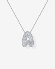 Sparkling Bubble Letter Pendant Necklace – view 81