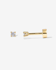 Cubic Zirconia Flat Back StudsEarrings – view 2
