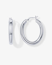Oval Chunky HoopsEarrings – view 2