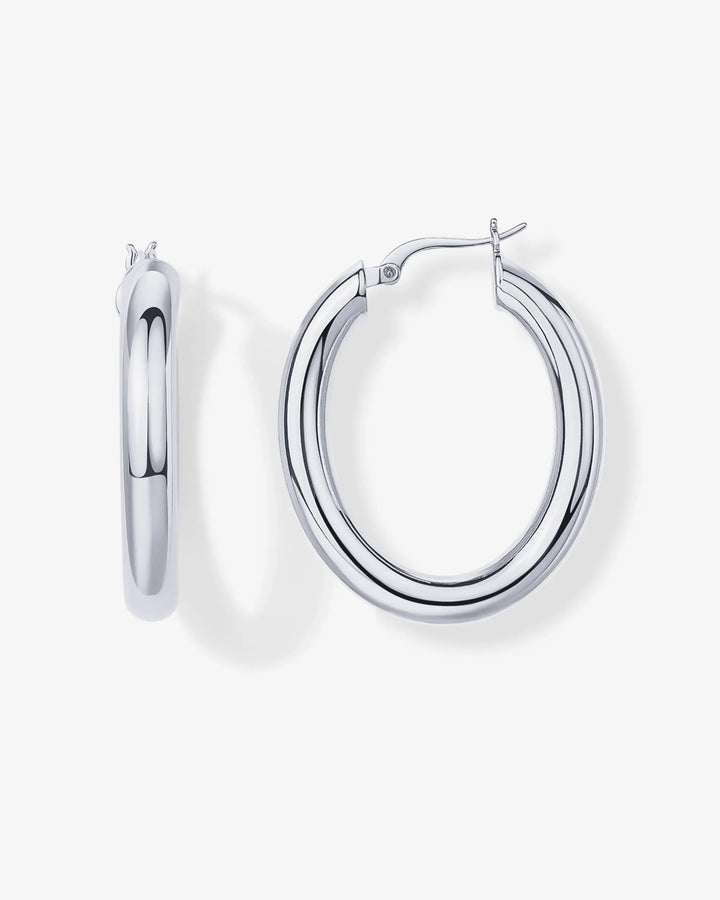 Oval Chunky HoopsEarrings – view 2