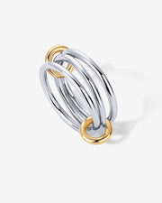 Interlocked Two-Toned Statement Rings – view 6