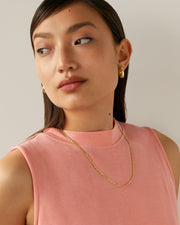 Thin Super Flat Curb Link Chain Necklace – view 3