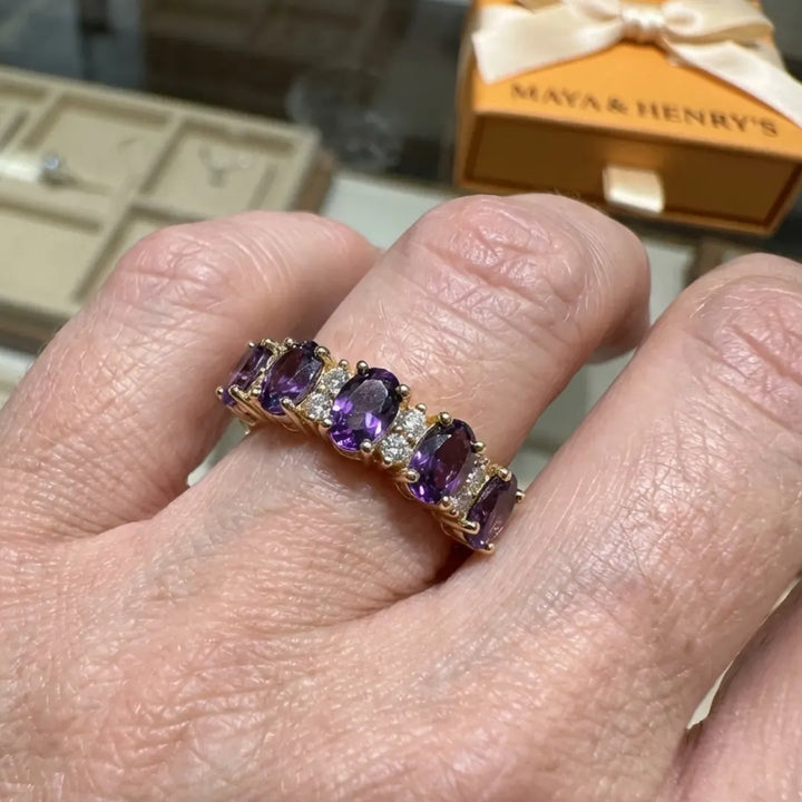 Orlina Violet Crest Ring | Rose Gold – view 2