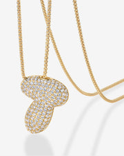 Sparkling Bubble Letter Pendant Necklace – view 39