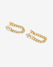 Cubic Zirconia Chained Earrings – view 6